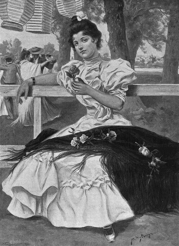 1898-08-15, La Ilustración Artística, Madrid, Un domingo en los Viveros, Méndez Bringa (cropped)