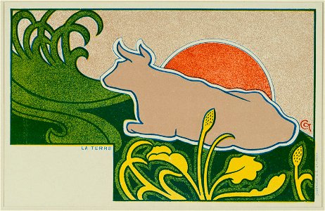 Gisbert Combaz - Postcard representing the Element Earth1