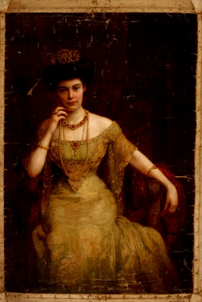 Felix Ehrlich - Portrait of Augusta Victoria of Schleswig-Holstein (1858–1921), Wife of Wilhelm II (1859–1941), King of Prussia and Emperor - MNK XII-A-667 - National Museum Kraków