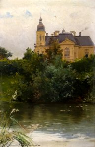 Zygmunt Ajdukiewicz - Zamek widziany od strony rzeki 1897