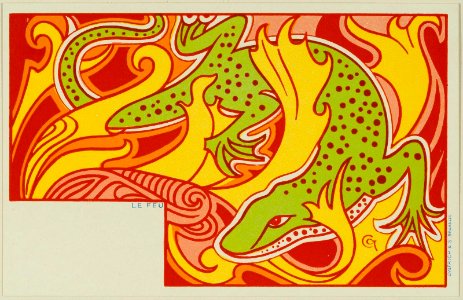 Gisbert Combaz - Postcard representing the Element Fire1