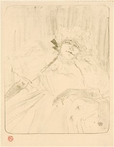 1898 crayon lithograph by de Toulouse-Lautrec - Yvette Guilbert