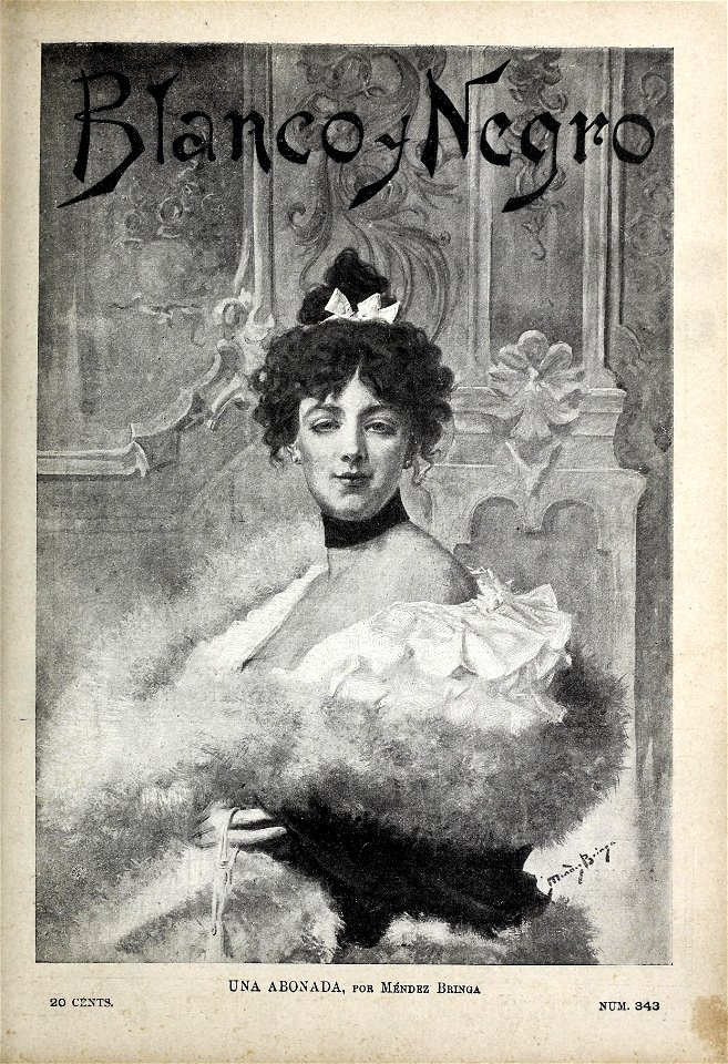 1897-11-27, Blanco y Negro, Una abonada, Méndez Bringa