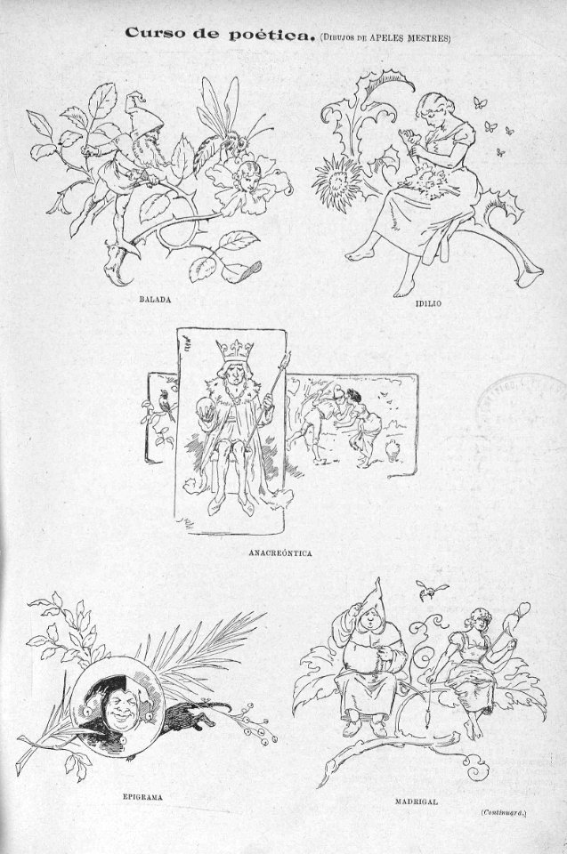 1898-01-08, Madrid Cómico, Curso de poética, Apeles Mestres