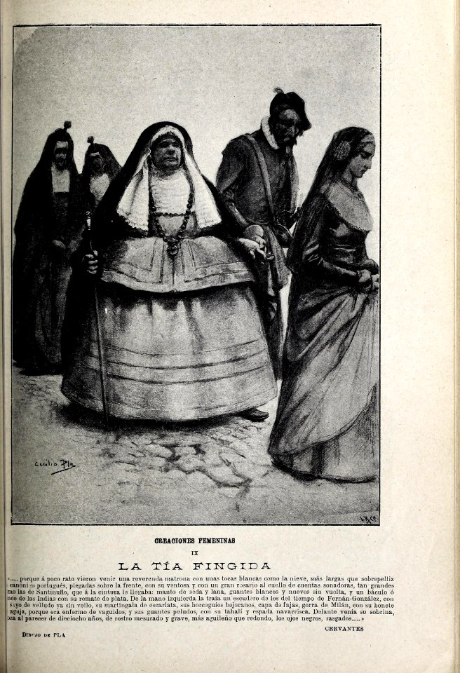 1899-05-06, Blanco y Negro, Creaciones femeninas IX, La tía fingida, Cecilio Pla