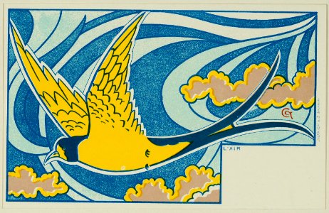 Gisbert Combaz - Postcard representing the Element Air2