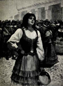 1899-01-21, Blanco y Negro, Creaciones femeninas VI, La gitanilla, Cecilio Pla (cropped)
