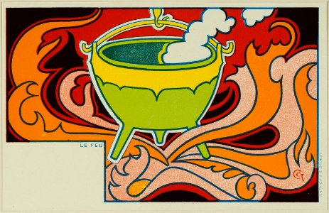 Gisbert Combaz - Postcard representing the Element Fire2