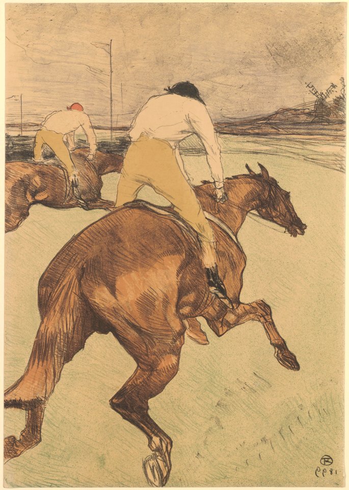 1899 color lithograph by de Toulouse-Lautrec - Le Jockey