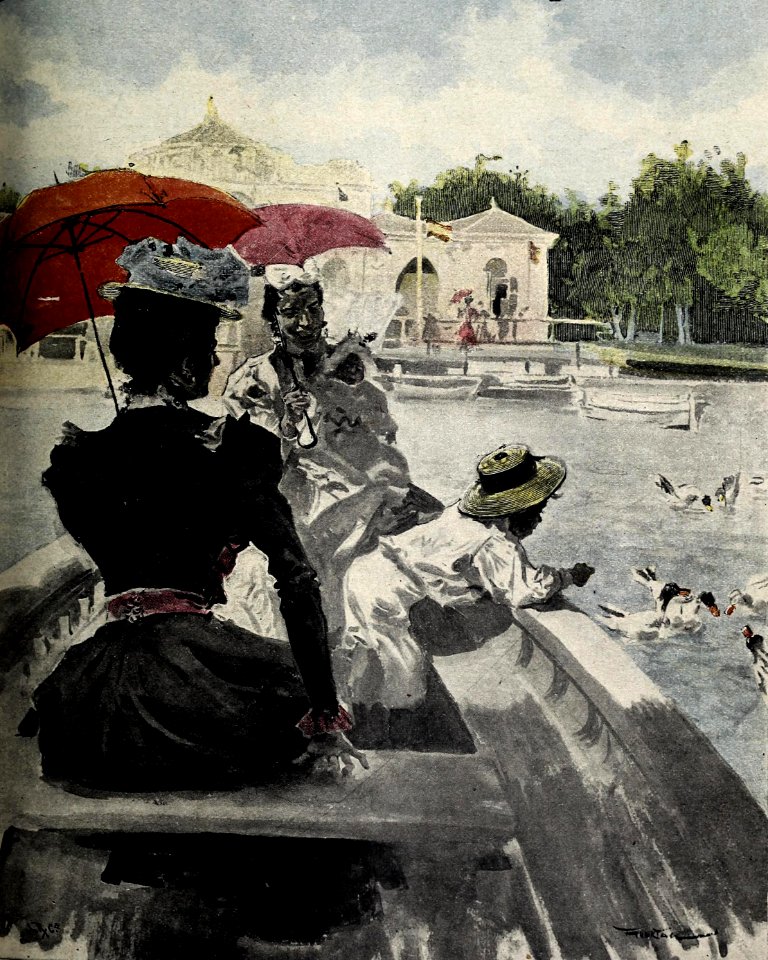 1899-08-19, Blanco y Negro, En el estanque del Retiro, Huertas (cropped)