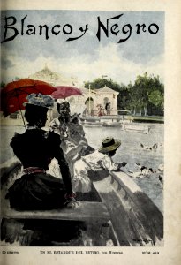 1899-08-19, Blanco y Negro, En el estanque del Retiro, Huertas