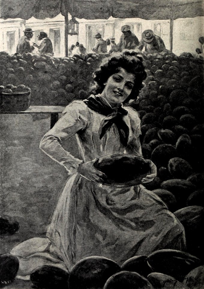 1899-10-21, Blanco y Negro, Escenas madrileñas, ¡A cala melones!, Méndez Bringa (cropped)