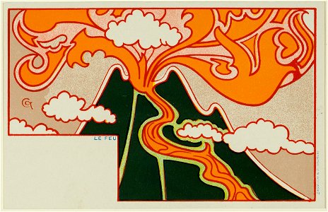Gisbert Combaz - Postcard representing the Element Fire3