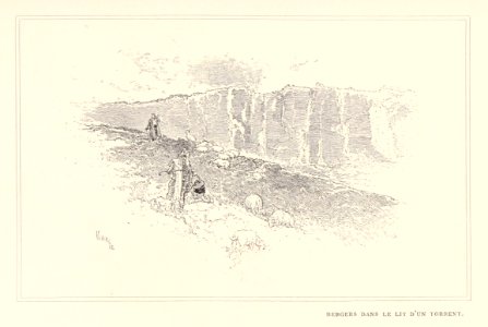 1901, Au pays de Don Quichotte, Bergers dans le lit d'un torrent, Vierge