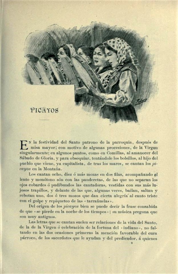 1901, Cantos de la Montaña, picayos, por Mariano Pedrero