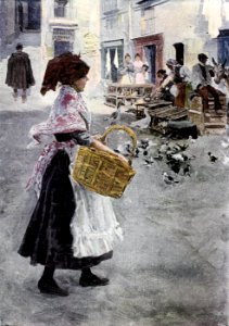 1900-03-24, Blanco y Negro, Escenas matritenses, En la calle de la caza, Huertas (cropped)