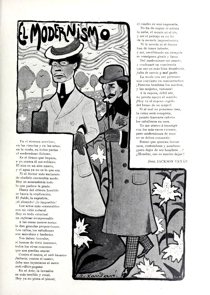 1900-04-07, Blanco y Negro, El modernismo, Jackson Veyán, Xaudaró