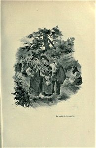 1901, Cantos de la Montaña, romería, por Mariano Pedrero. Free illustration for personal and commercial use.