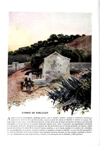 1901-09-21, Blanco y Negro, Camino de Sanlúcar, García y Rodríguez. Free illustration for personal and commercial use.