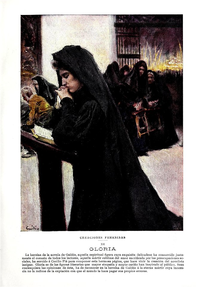 1901-07-20, Blanco y Negro, Creaciones femeninas XII. Gloria, Cecilio Pla
