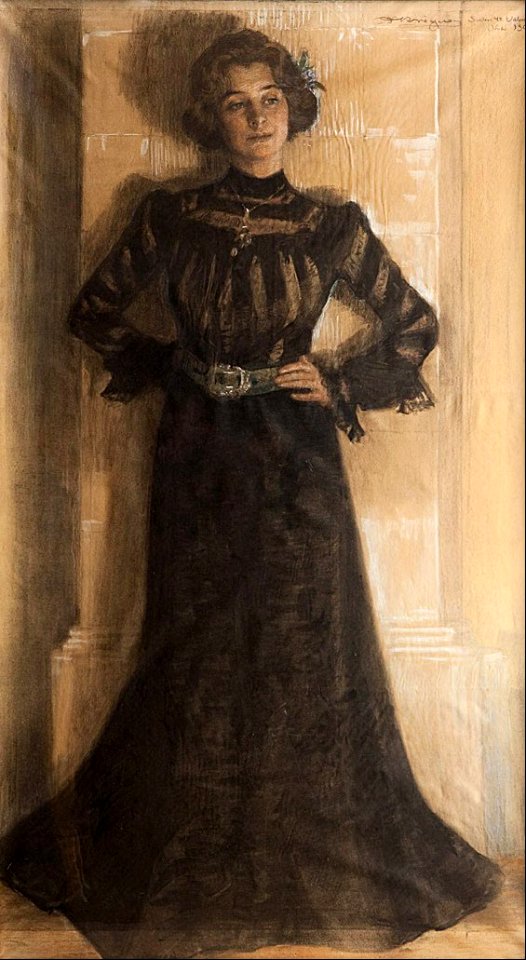 Peder Severin Kröyer - Portrait of the artist´s wife- Marie Kröyer - Google Art Project