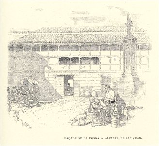 1901, Au pays de Don Quichotte, Façade de la fonda a Alcazar de San Juan, Vierge