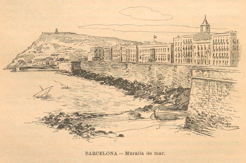 1902, Historia de España en el siglo XIX, vol 5, Barcelona, Muralla de mar