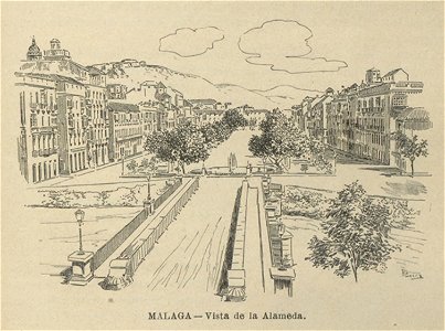 1902, Historia de España en el siglo XIX, vol 6, Málaga, Vista de la Alameda