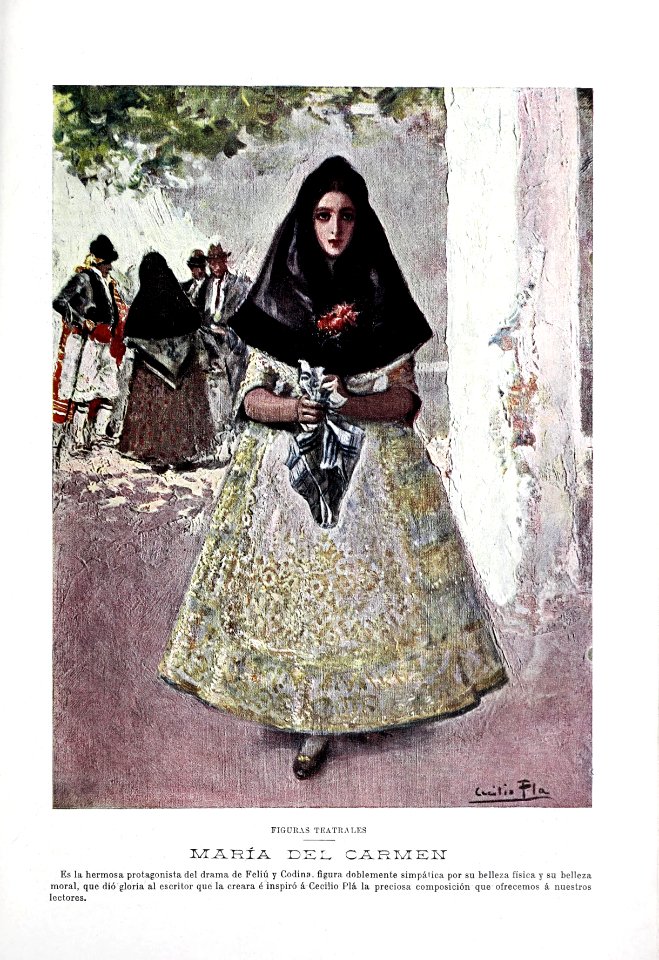 1901-12-28, Blanco y Negro, Figuras teatrales. María del Carmen, Cecilio Pla