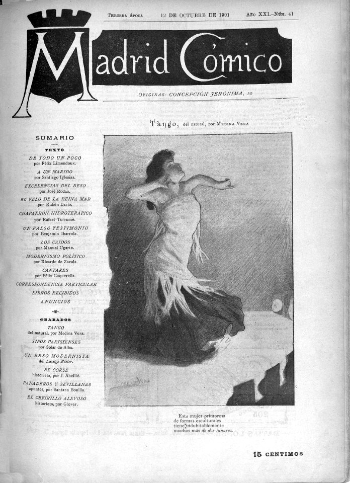 1901-10-12, Madrid Cómico, Tango, Medina Vera