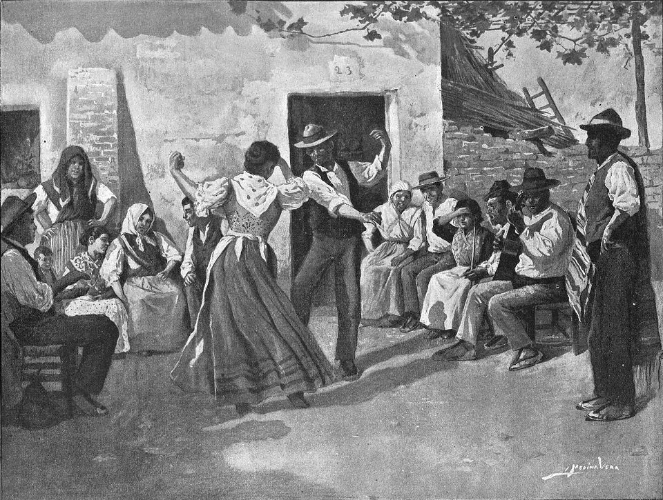 1903-09-21, La Ilustración Artística, El fuego se había roto al fin y las parejas se lanzaban al baile, Medina Vera