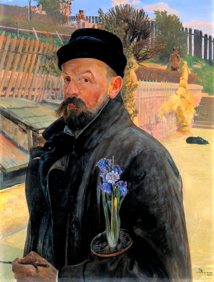 Malczewski Jacek Autoportret z hiacyntem