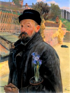 Malczewski Jacek Autoportret z hiacyntem