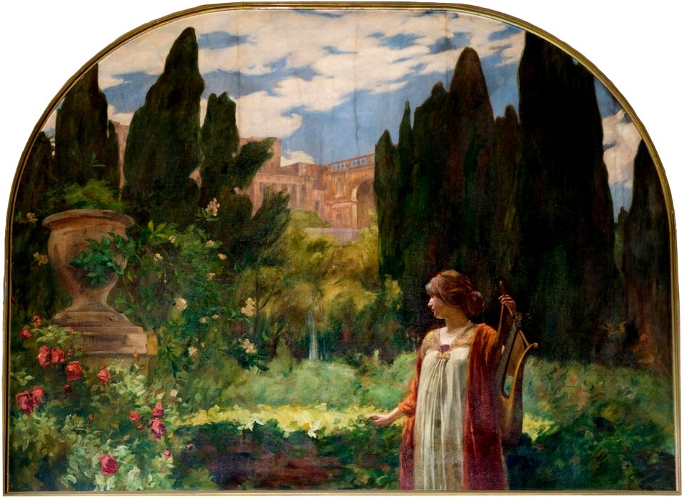 Samuel Hirszenberg - Kobieta z lirą
