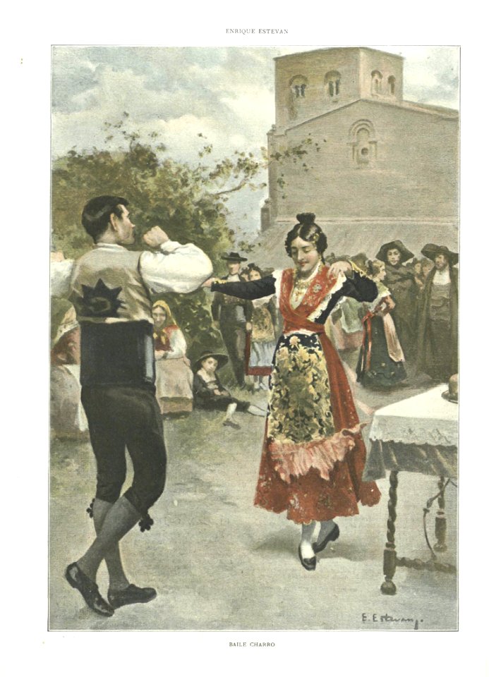 1904, Álbum Salón, Baile charro, Enrique Estevan