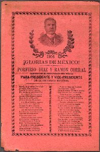 1904 glorias de México! Porfirio Díaz y Ramón Corral electos por el voto unánime del pueblo para presidente y vice-presidente de la República Mexicana LCCN99615821