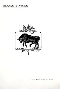 1904-04-16, Blanco y Negro, Tavro, Arija