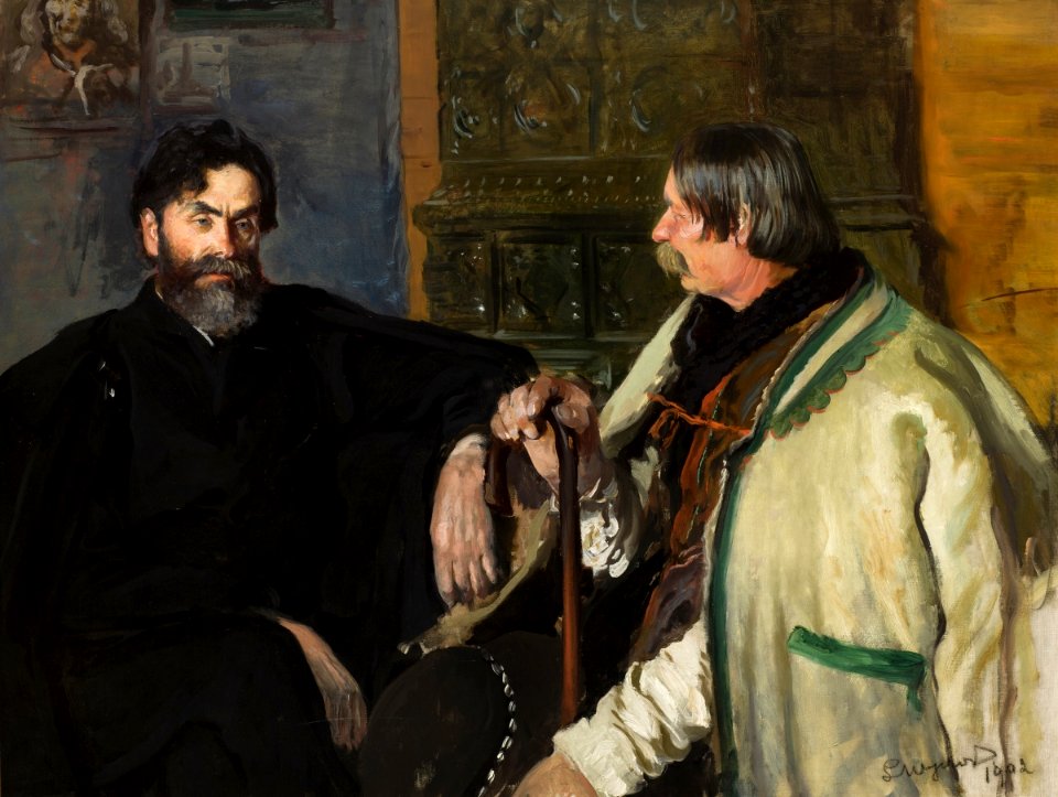 Leon Wyczółkowski, Portret Stanisława Witkiewicza z Wojciechem Rojem