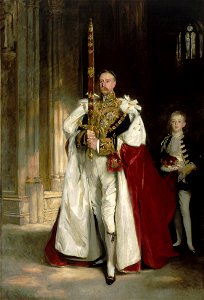 John Singer Sargent - Charles Stewart, Sixth Marquess of Londonderry, Carrying the Great Sword of State at the Coronation ... - Google Art Project