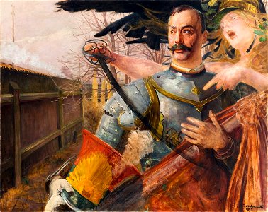 Jacek Malczewski - Portret Wojciecha Kossaka z Belloną 1903