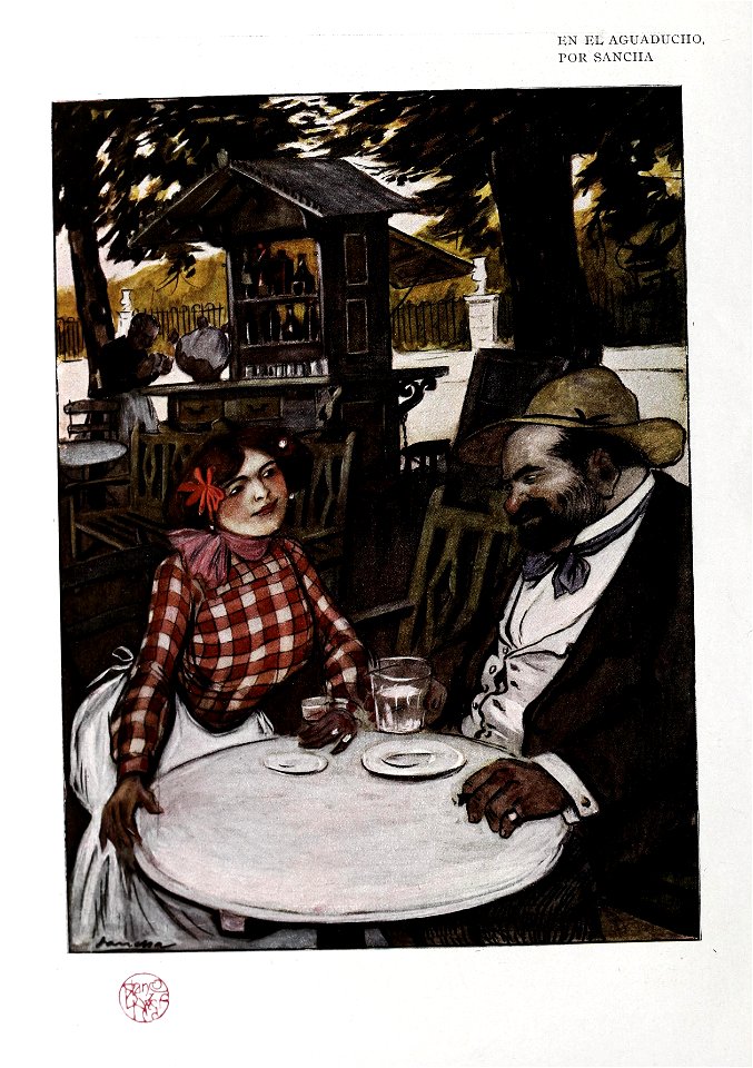 1905-07-22, Blanco y Negro, En el aguaducho, Sancha