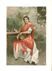 1904, Álbum Salón, Bailaora, Enrique Estevan. Free illustration for personal and commercial use.