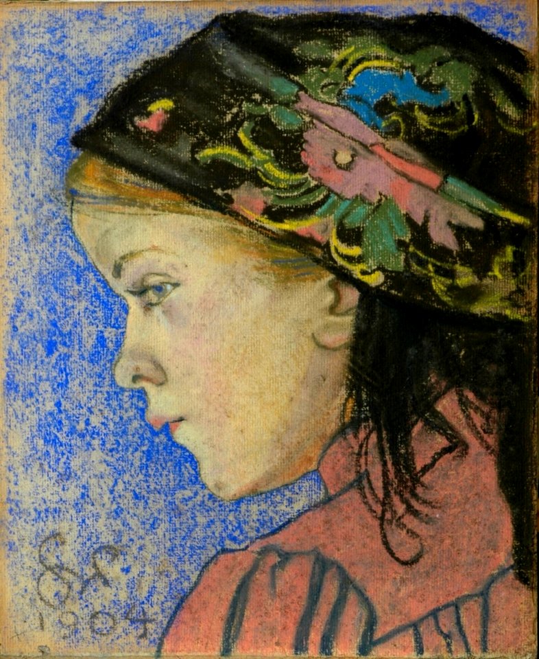 Stanisław Wyspiański - Dziewczynka w krakowskiej chuście, 1904