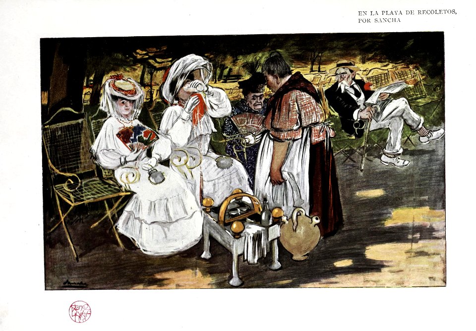1905-08-12, Blanco y Negro, En la playa de Recoletos, Sancha