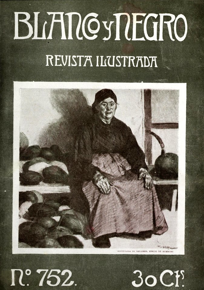 1905-09-30, Blanco y Negro, Vendedora de melones, Huertas