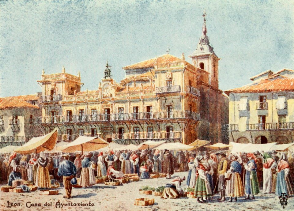 1906, Northern Spain, pp. 062-063, León. Casa del Ayuntamiento