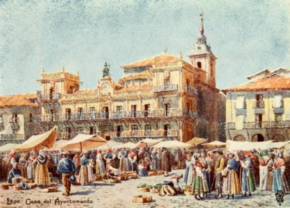 1906, Northern Spain, pp. 062-063, León. Casa del Ayuntamiento