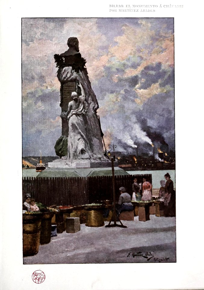 1905-06-24, Blanco y Negro, Bilbao, El monumento a Chávarri, Martínez Abades