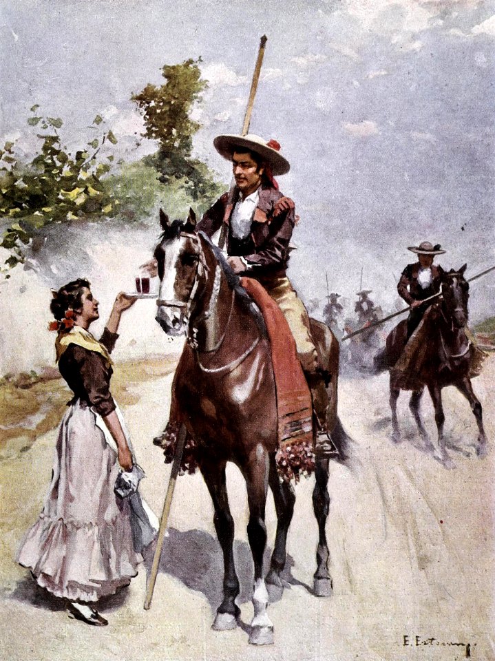 1905-11-11, Blanco y Negro, Los garrochistas de Bailén, Estevan (cropped)