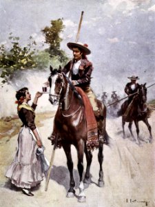 1905-11-11, Blanco y Negro, Los garrochistas de Bailén, Estevan (cropped). Free illustration for personal and commercial use.